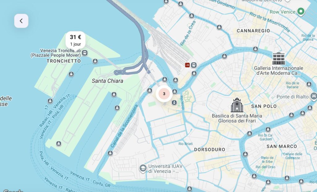 parking venise piazzale roma