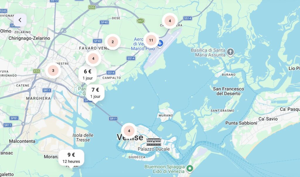 parking venise mestre