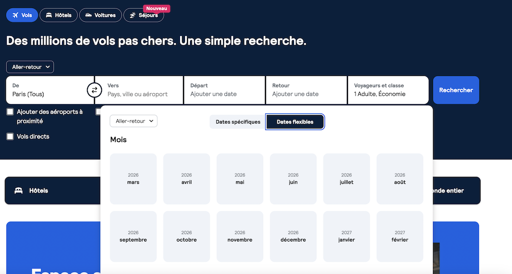 utilisation skyscanner